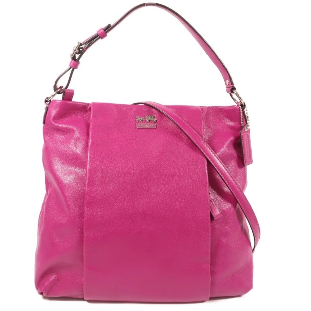 Coach Isabelle Vintage Y2K Hobo Fuchsia Pink Leather Shoulder Crossbody Bag